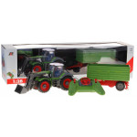 Traktor s prívesom RC 1:28 zelený RTR